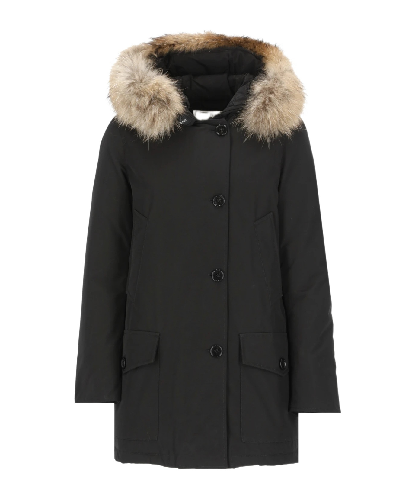 Woolrich Arctic Detachable Fur Parka Clothing In Black