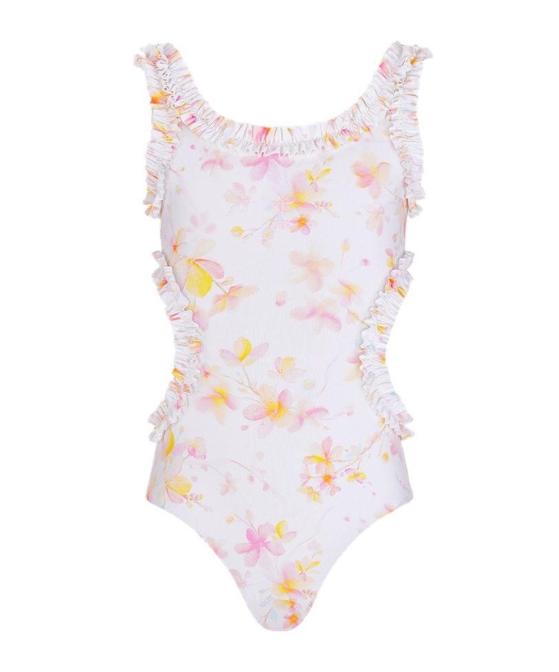 Dior Patterned Swimsuit In White