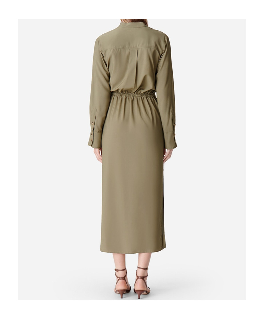 Vanessa Bruno Long Sleeved Dress In Brown