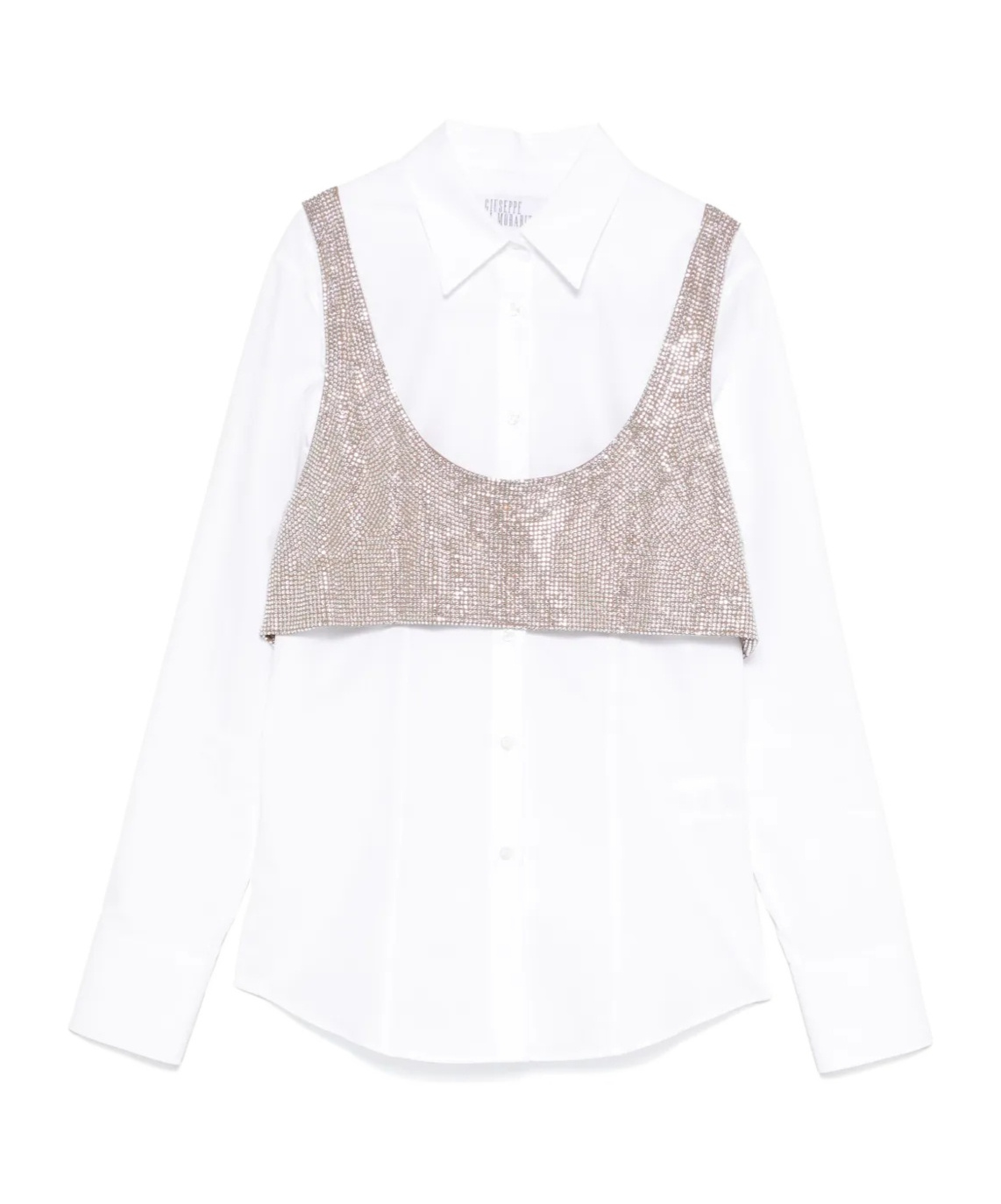 Giuseppe Di Morabito Cotton Poplin Embellished Shirt In White