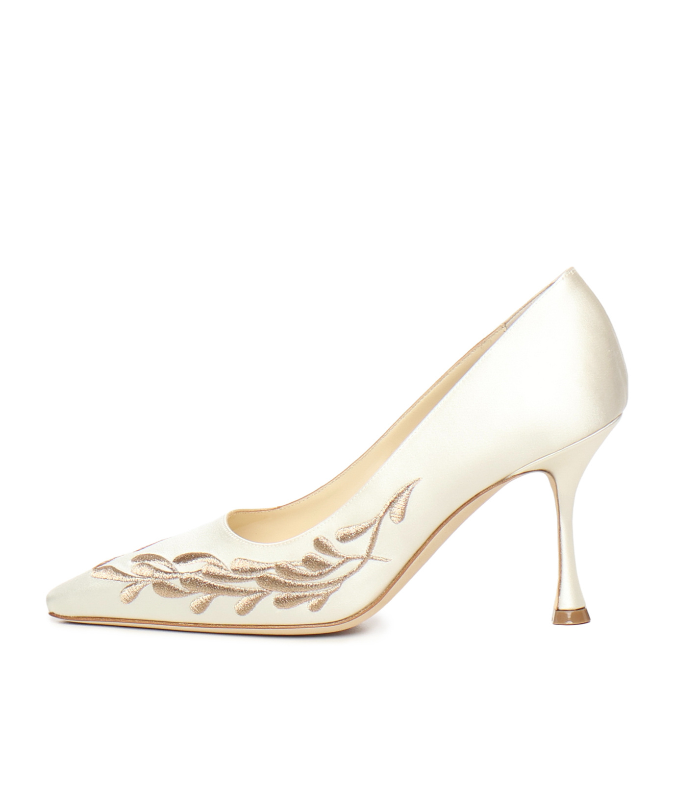 Manolo Blahnik Pointed High Heels In White