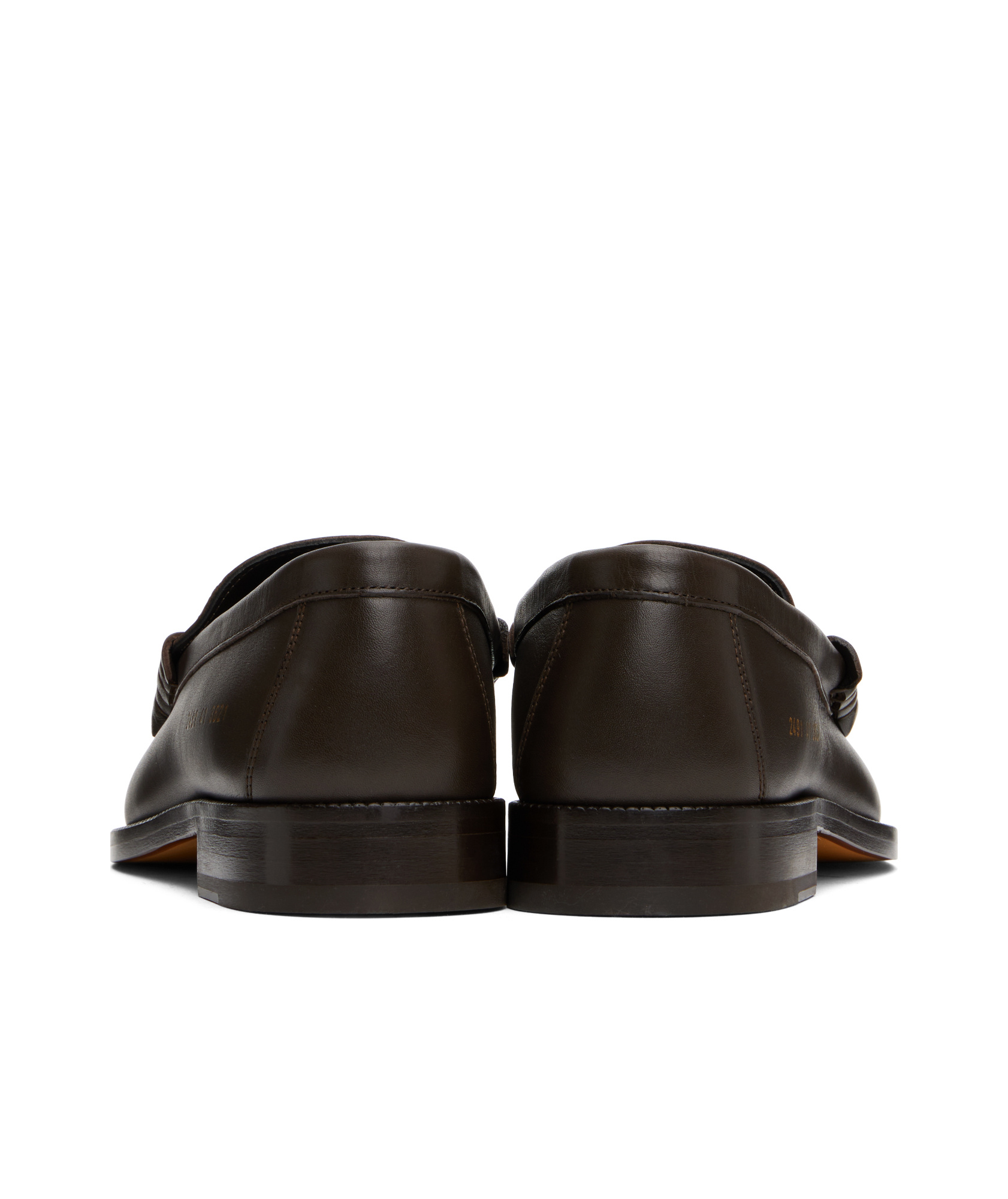 Common Projects Brown Soft Loafers In Black