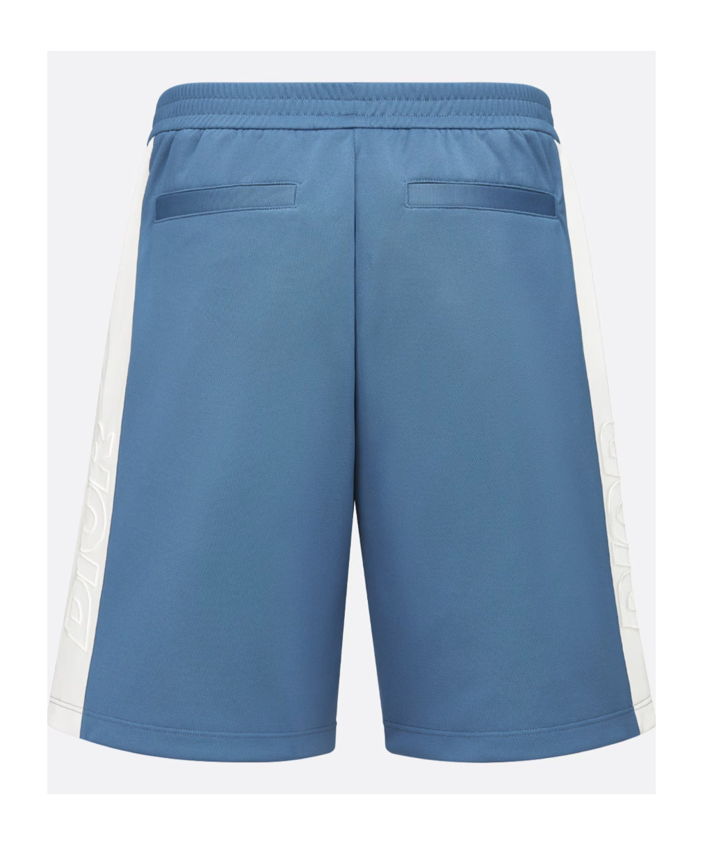 Dior Parley Two-tone Shorts With Embossed Logo In Blue | ModeSens