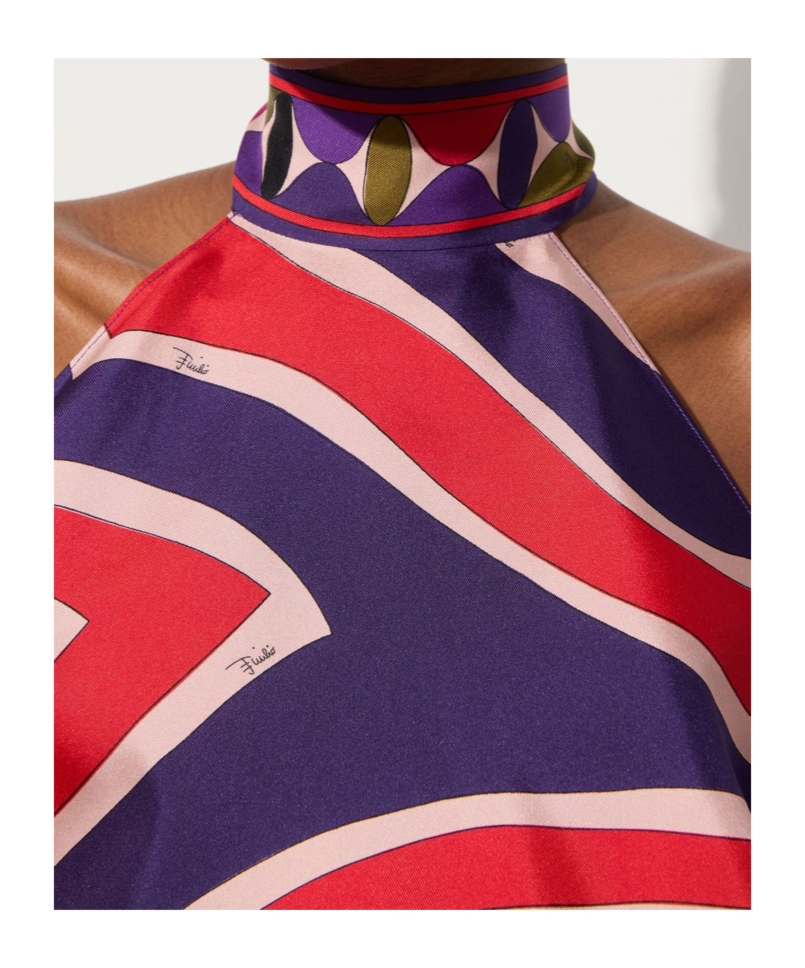 Pucci Maze Print Sleeveless Top In Multi
