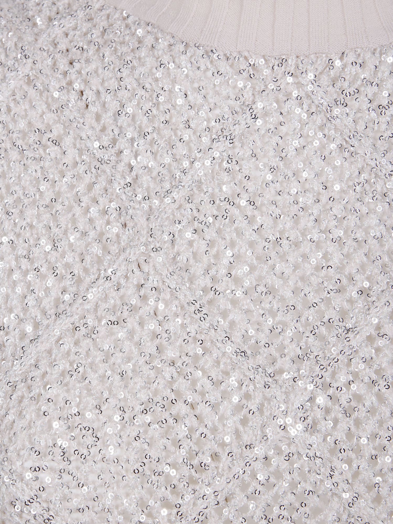 D Exterior D.exterior Rhombus Sequins Slim Top In Neutral