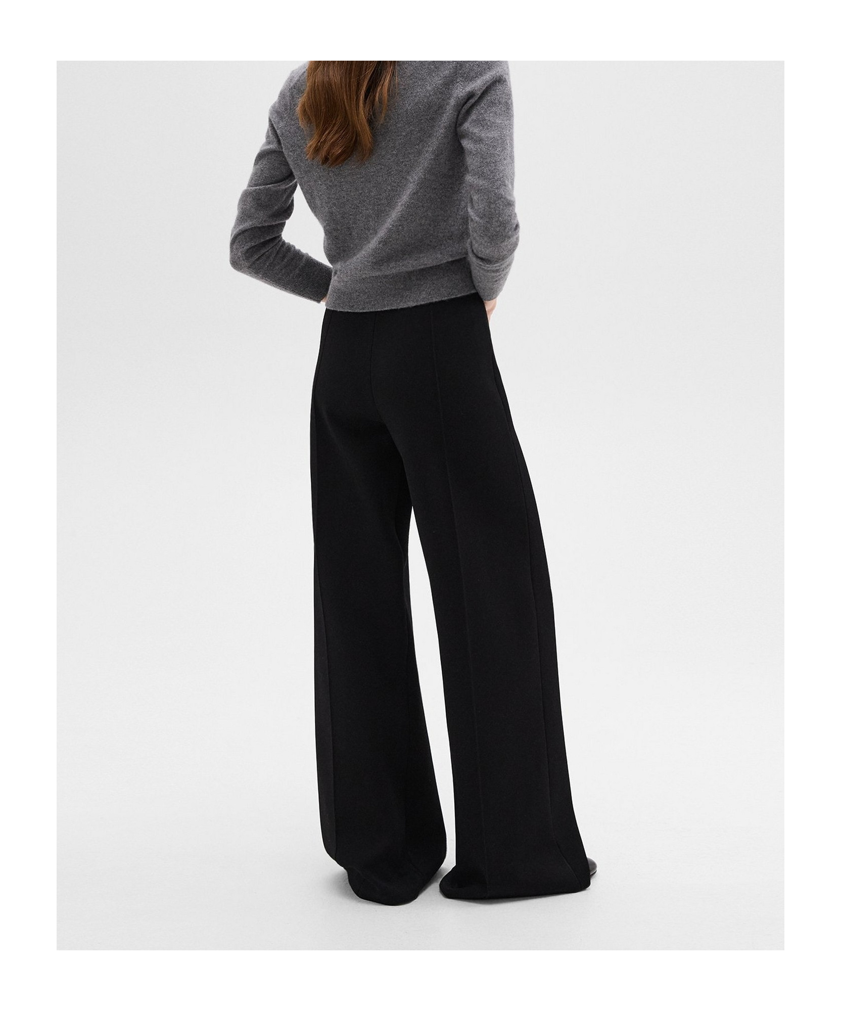 Theory High-waisted Trousers In Black