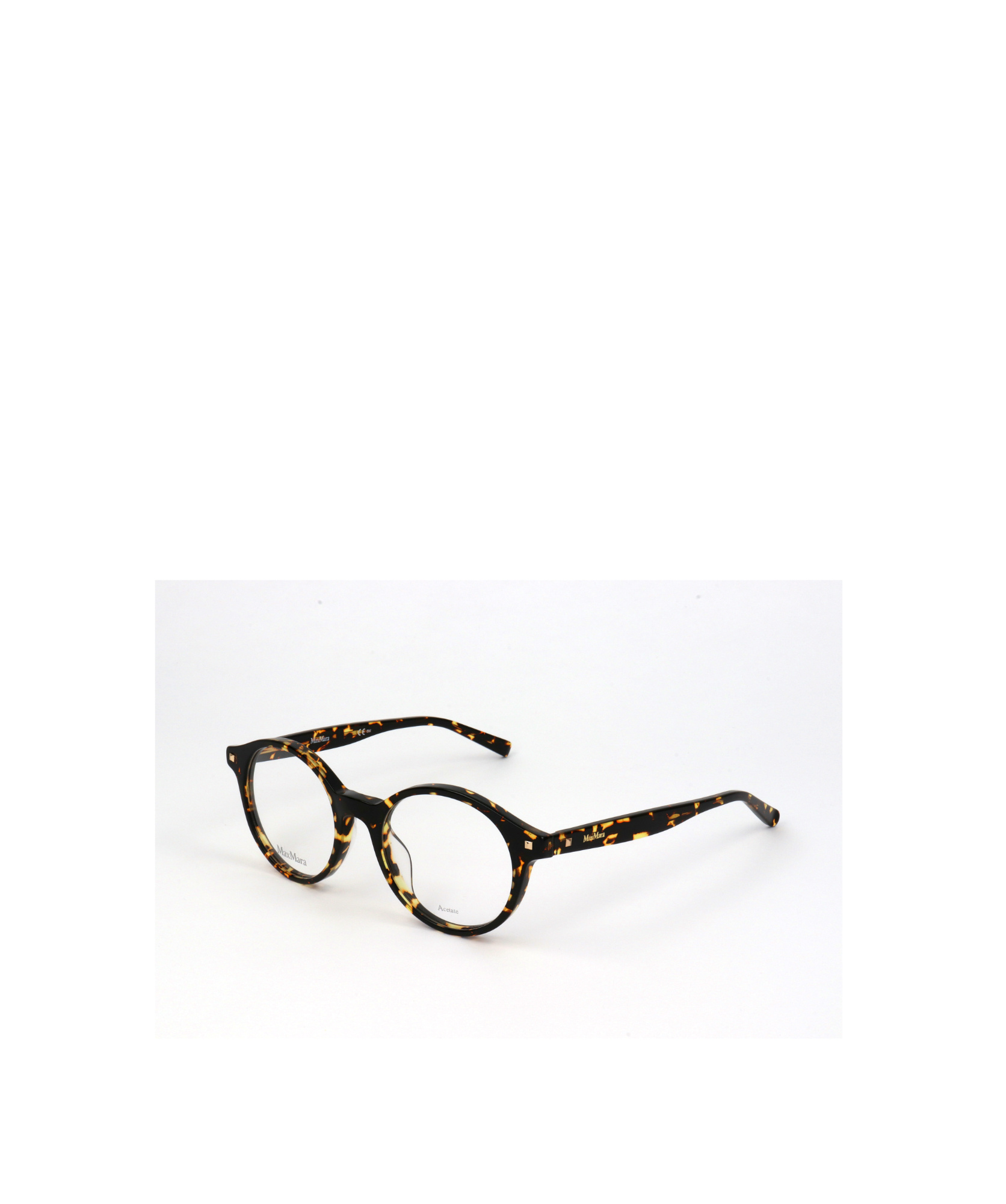 Max Mara Round Frame Flat Mirror In Black