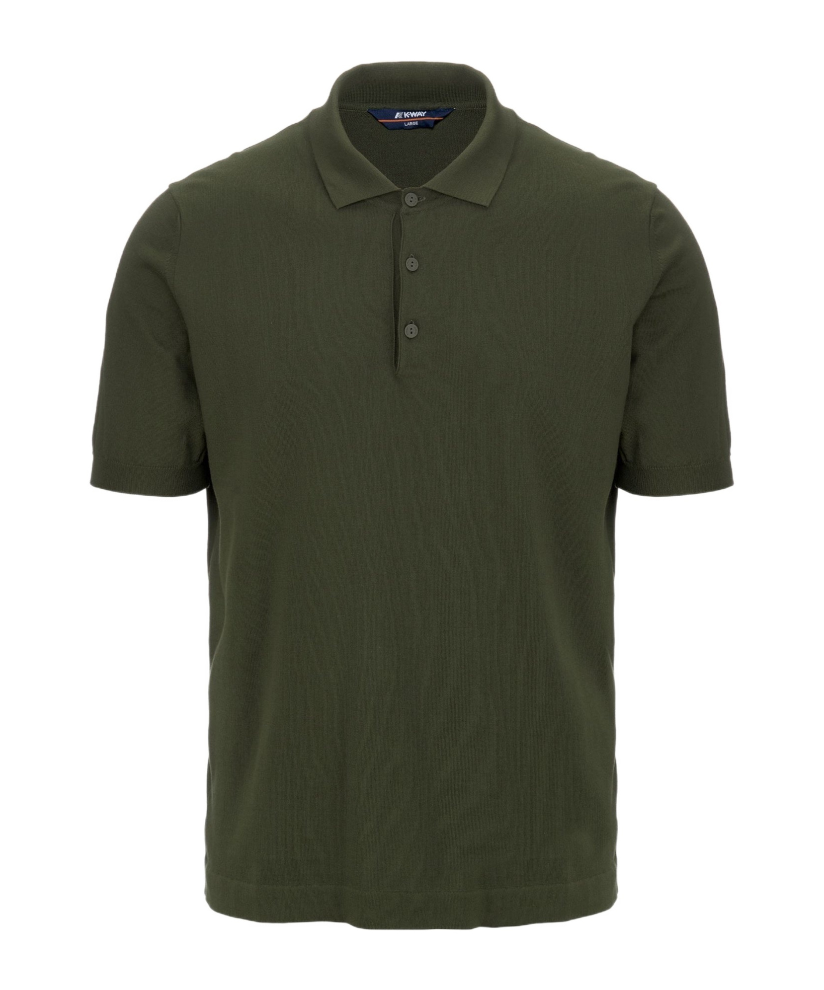 K-way K Way Pleyne Green Cotton Polo Shirt In Black