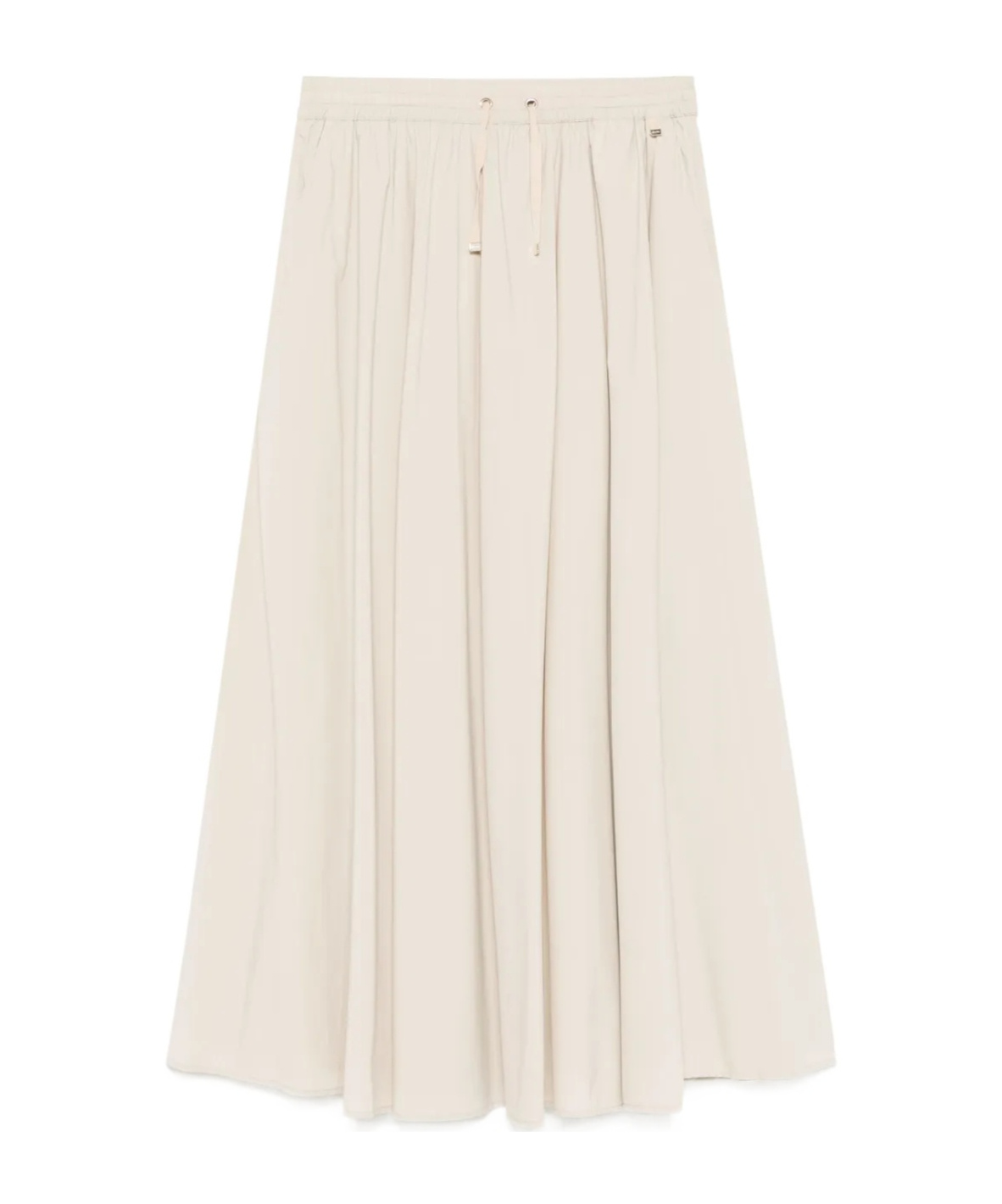 Herno Pleated Stretch Nylon Midi Skirt In Neutral