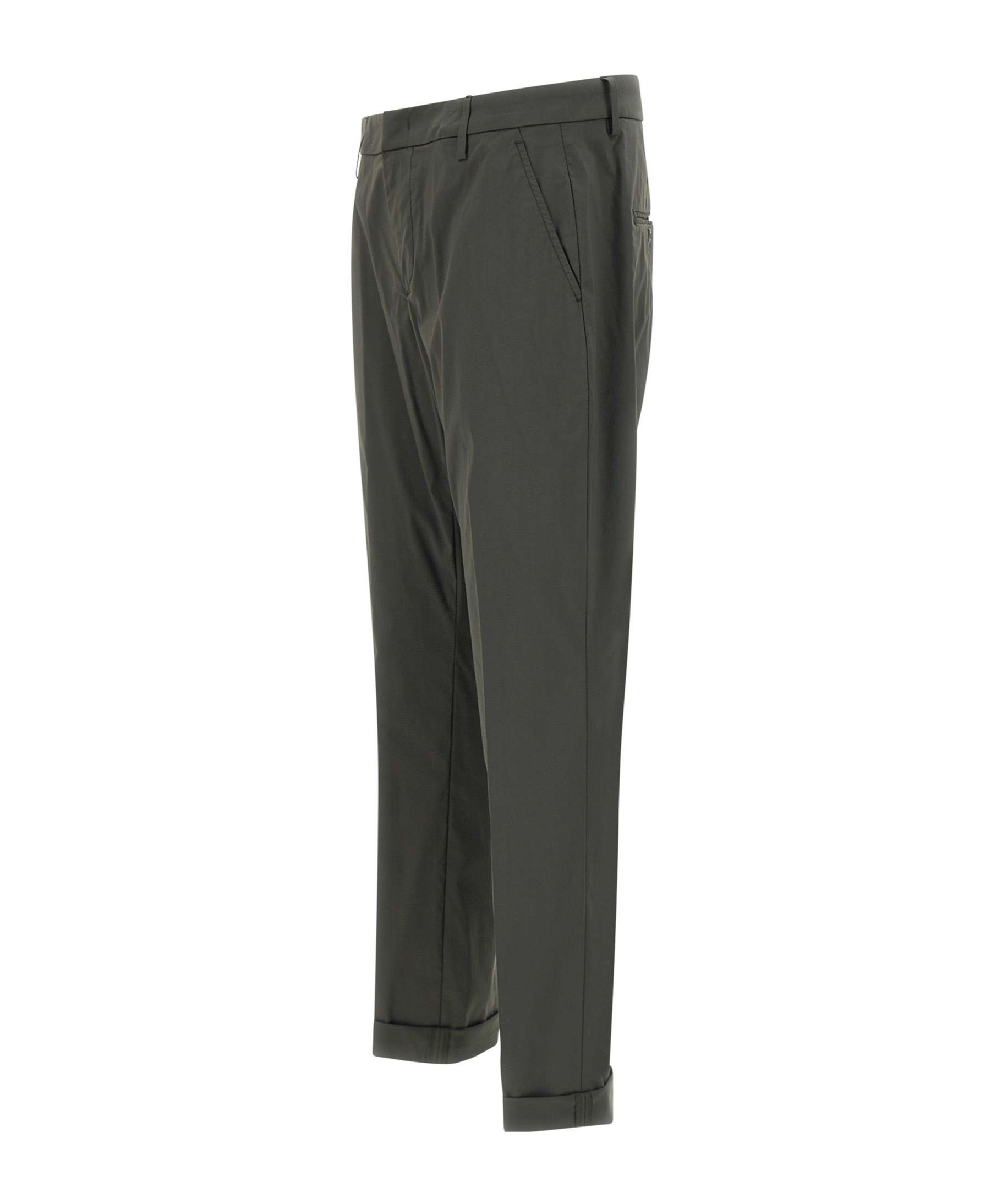 Dondup Cuffed Hem Stretch Cotton Trousers