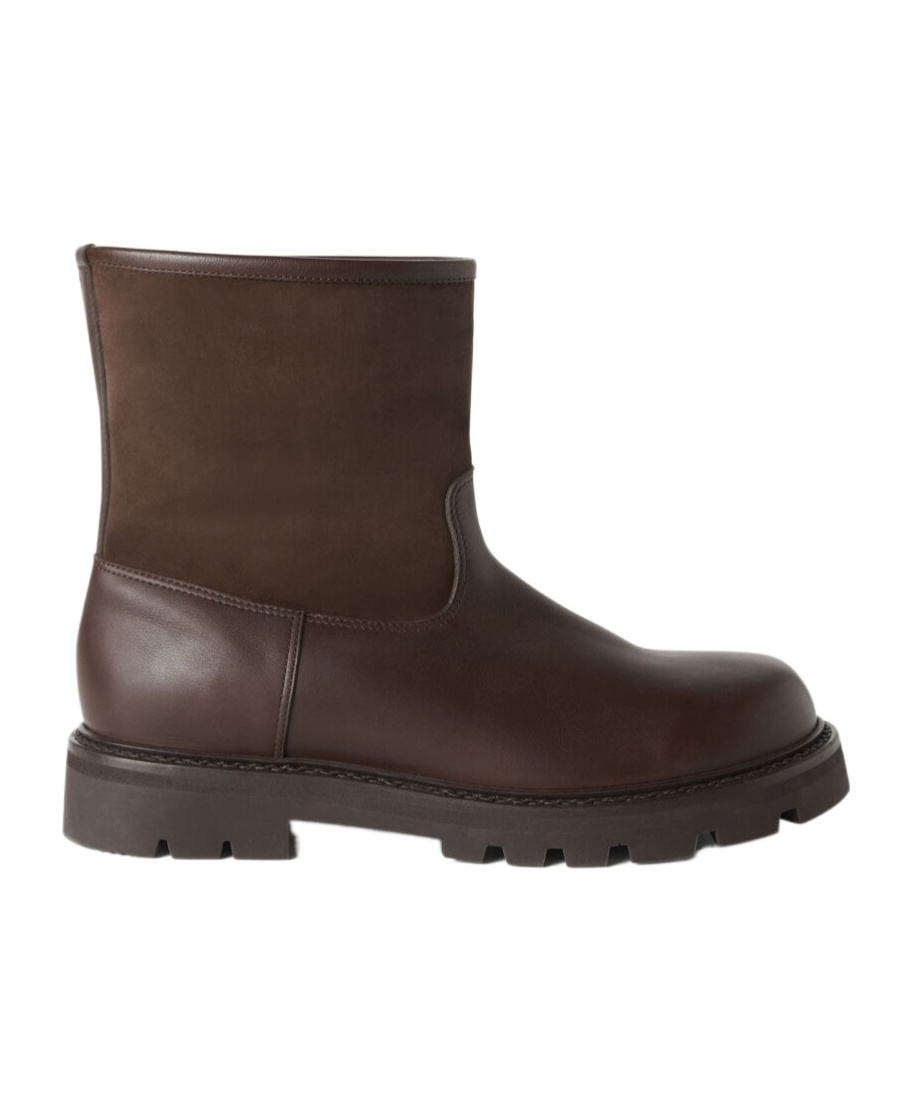 Loro Piana Travis Leather Chelsea Boots In Black