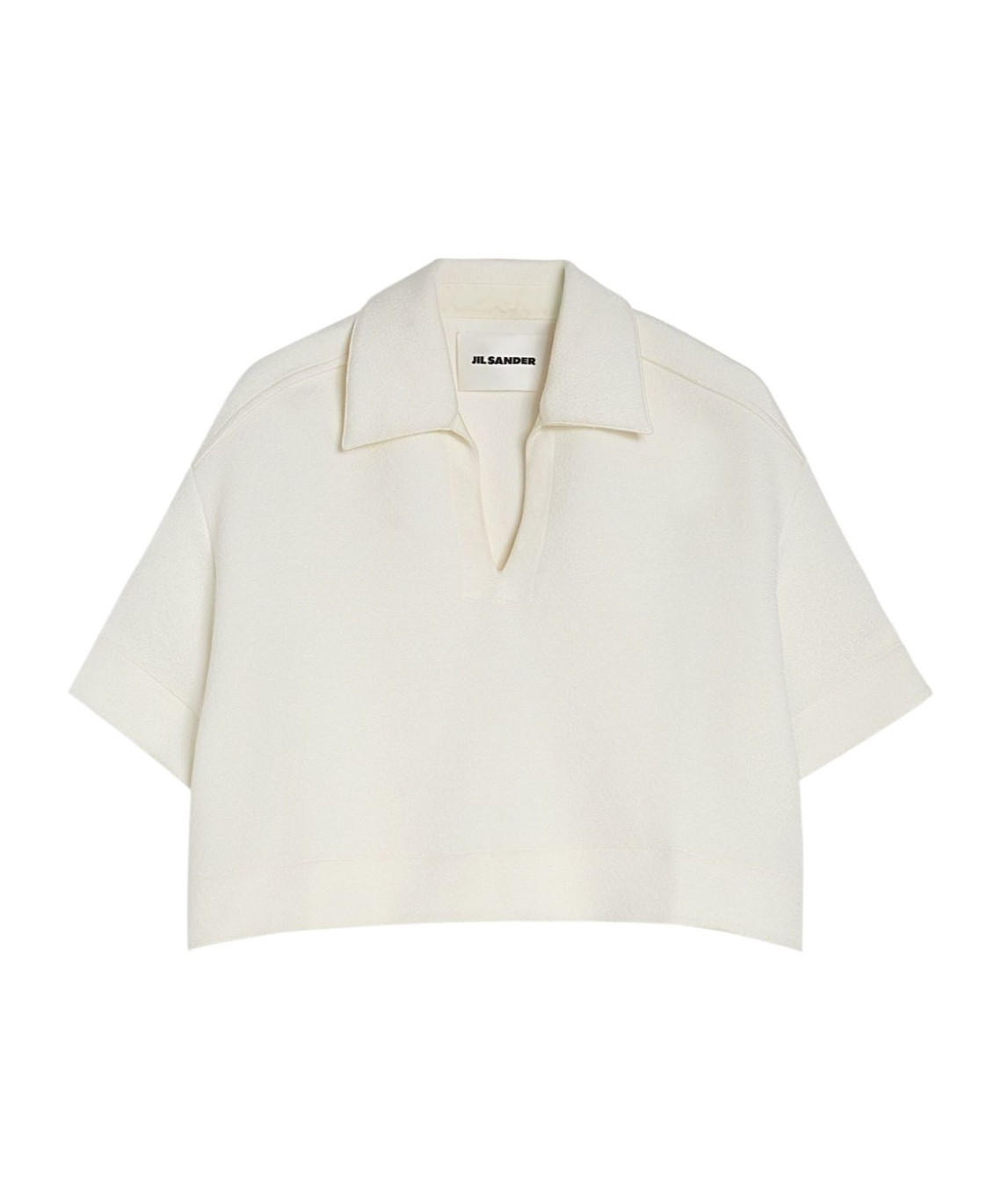 Jil Sander Cropped Polo Shirt In White
