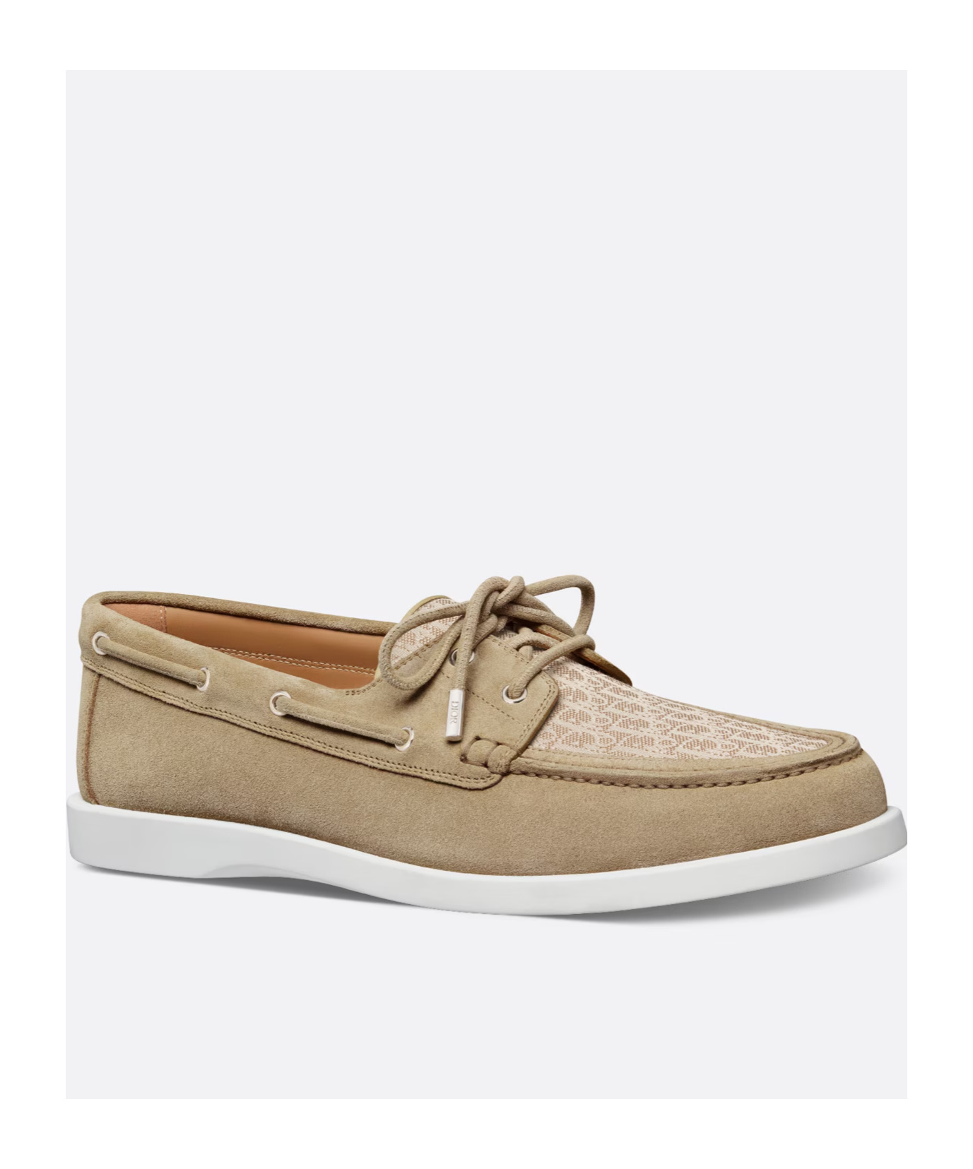 Dior Granville Lace Up Casual Shoes In Nude