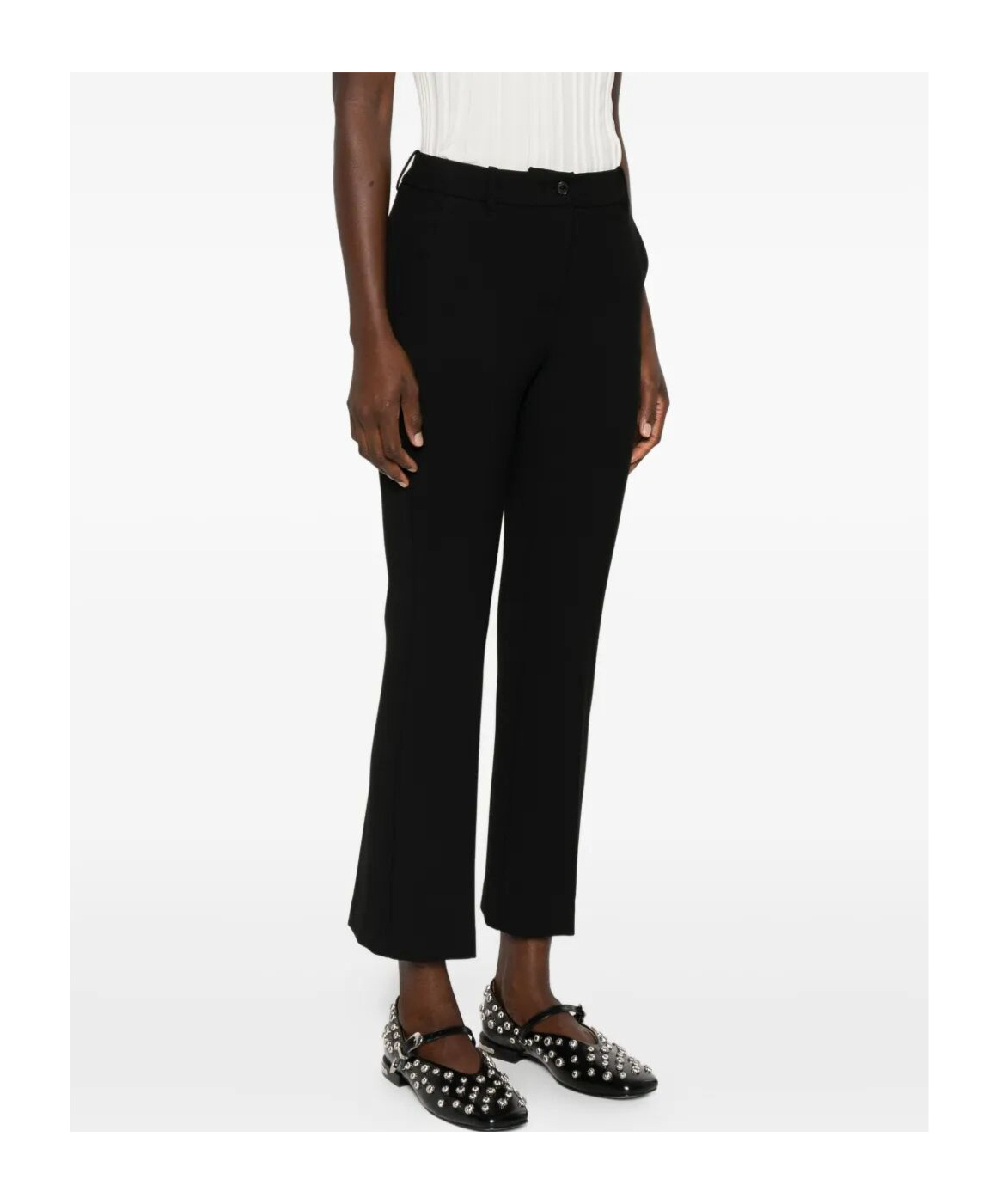 Rosso 35 Button-fastening Trousers In Black