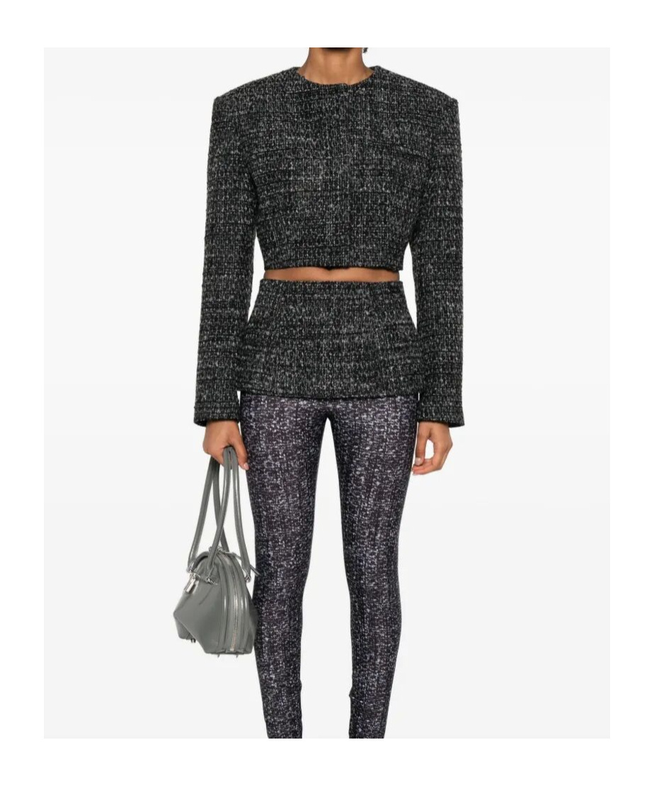 Diesel G-crop-g Tweed Cropped Jacket In Black