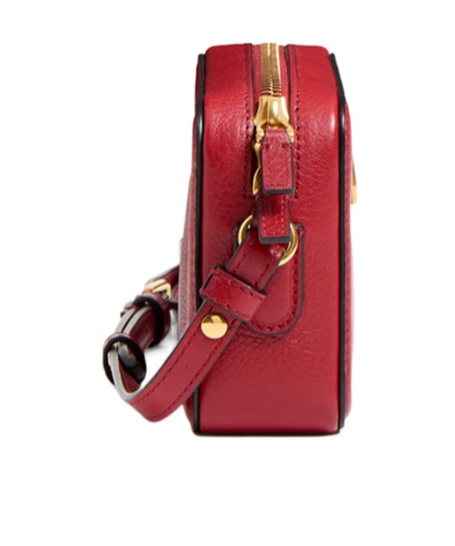 Valentino Garavani Alltime Leather Shoulder Bag With Vlogo Signature Detail In Red