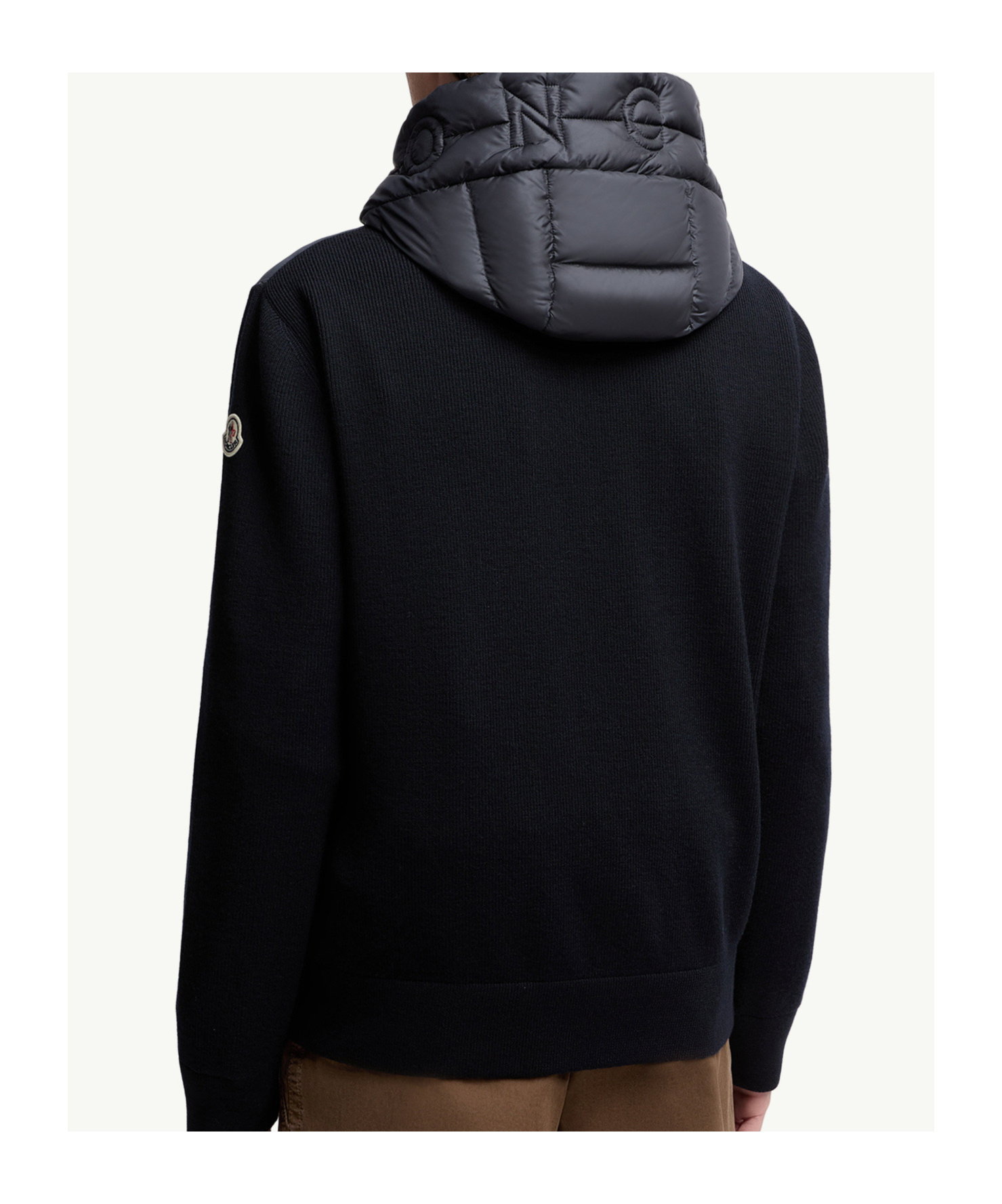 Moncler Padded Hooded Jacket In Blue