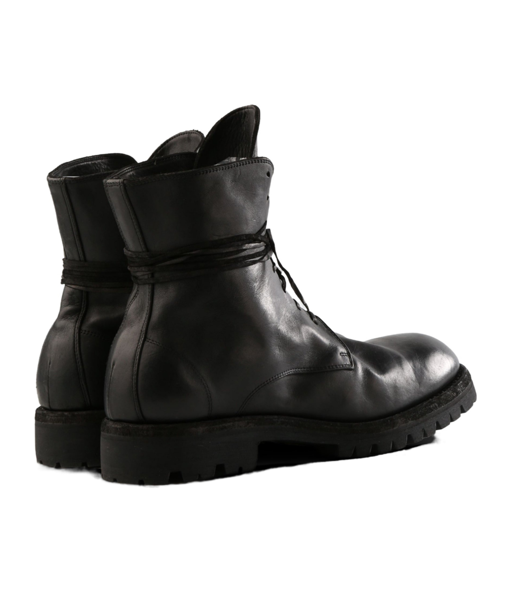 Guidi Lace-up Boots In Black