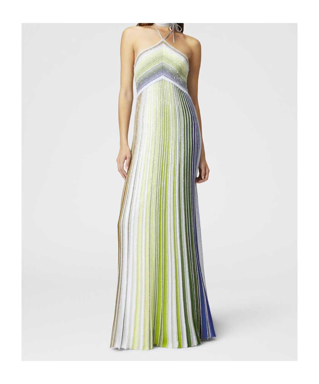 Shop Missoni Striped Maxi Dress In Multicolor