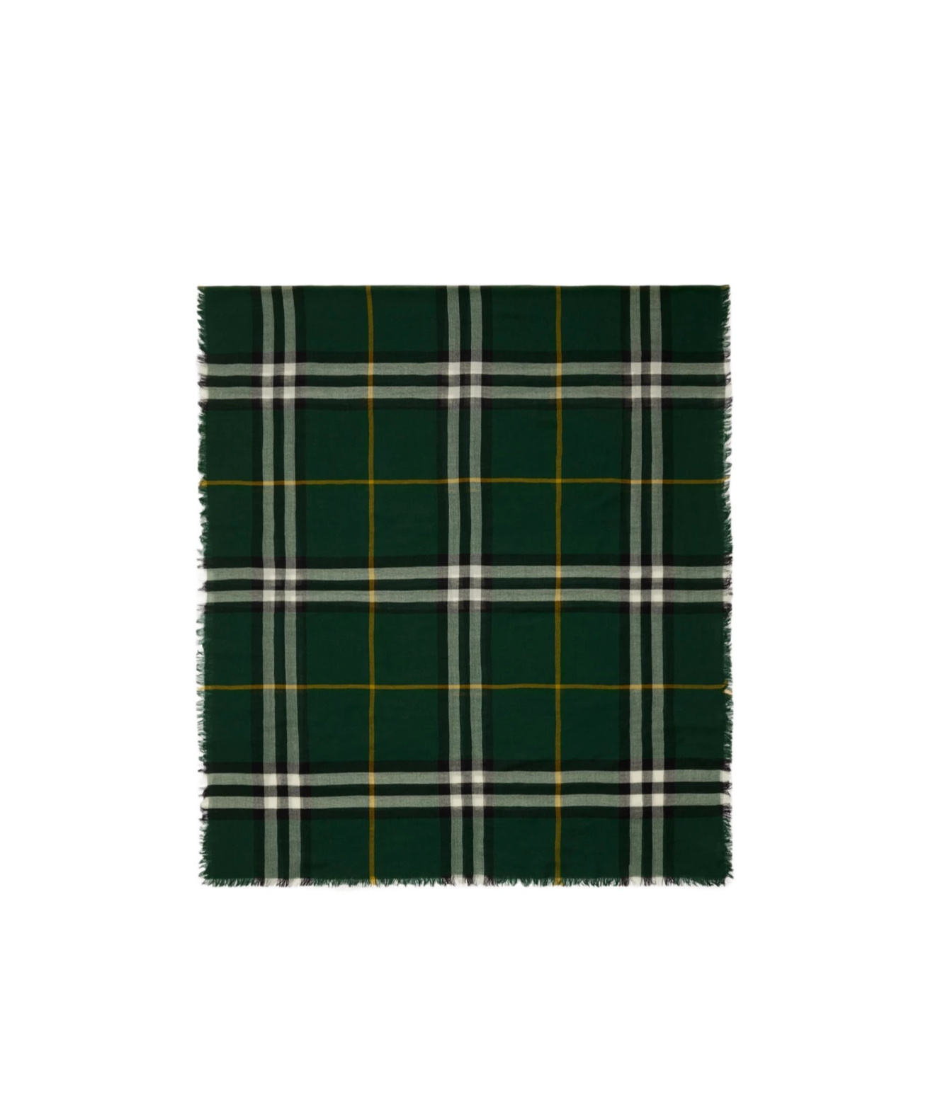 Burberry Check Wool Scarf In Black