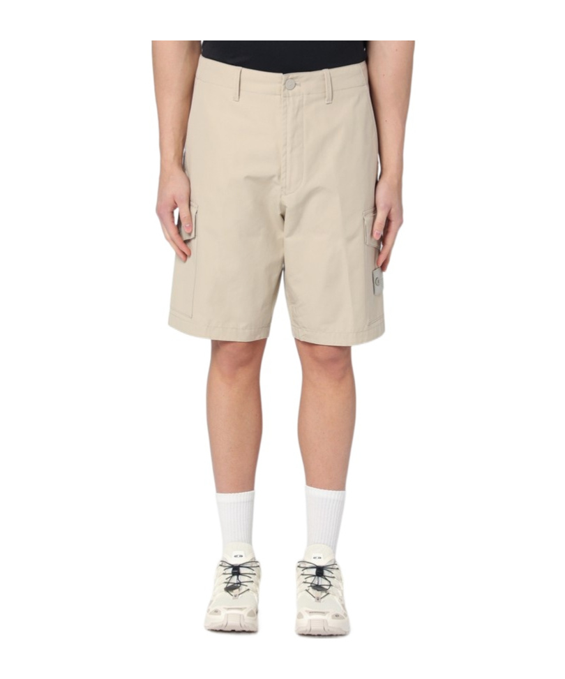 Stone Island Bermuda Ghost Beige In Cotton In Nude