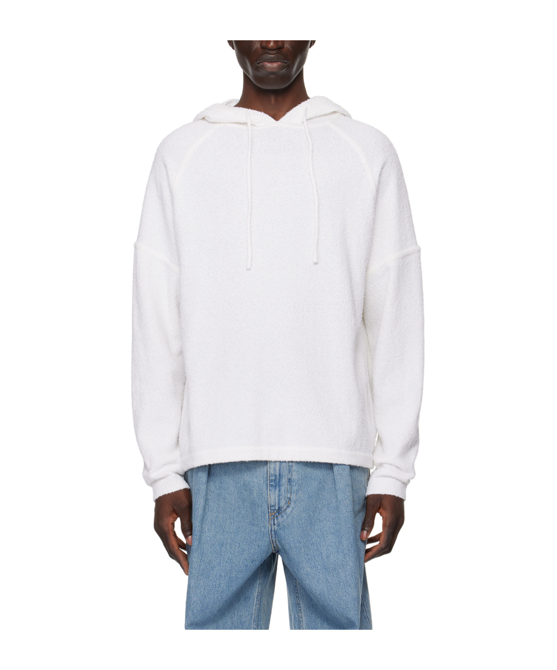 Shop Wooyoungmi Pull Rope Hooded Sweater In White