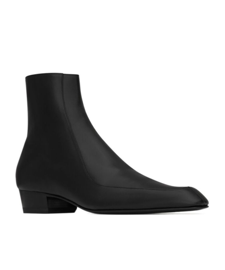 SAINT LAURENT SAINT LAURENT AUGUSTIN ZIP DETAILED ANKLE BOOTS