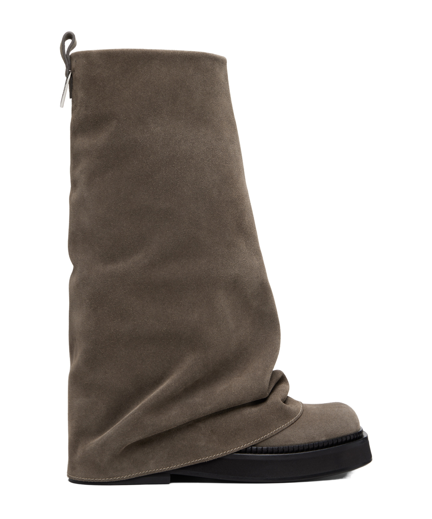 Attico Robin Combat Thigh-high Boots In Brown