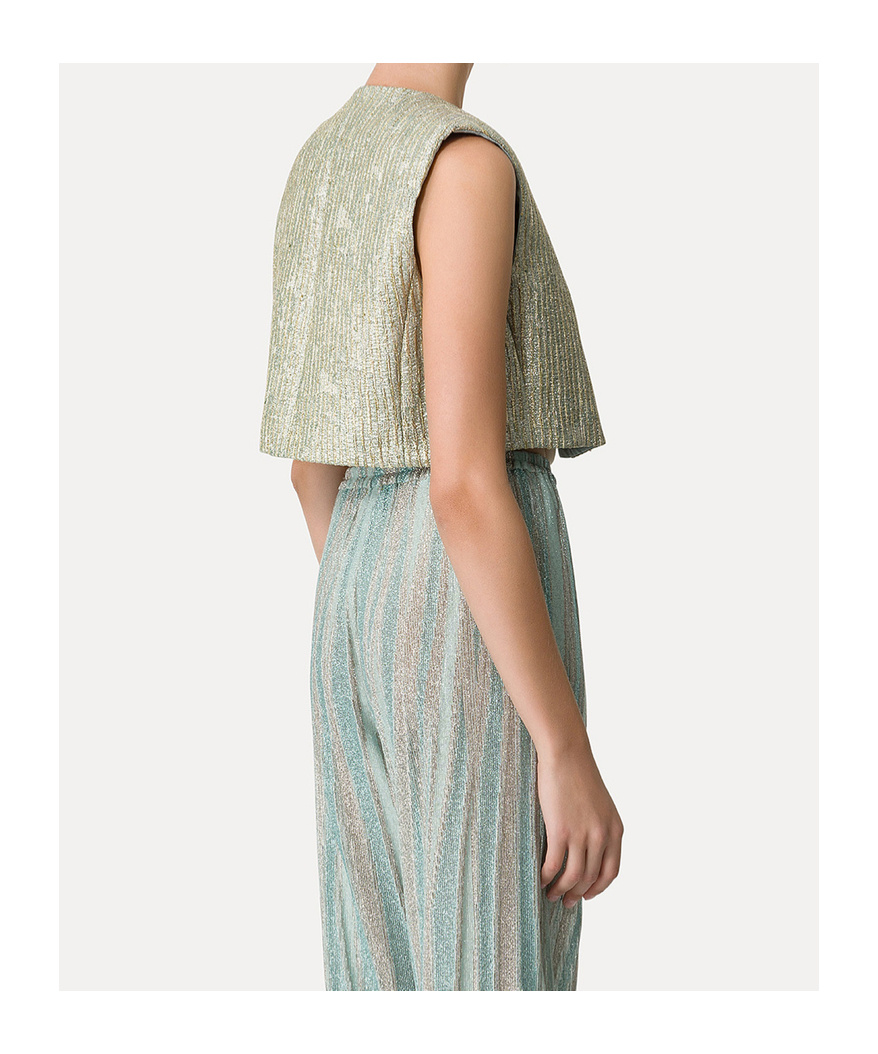 Forte Forte Jacquard Vest With Diamante Detailing In Twinkle