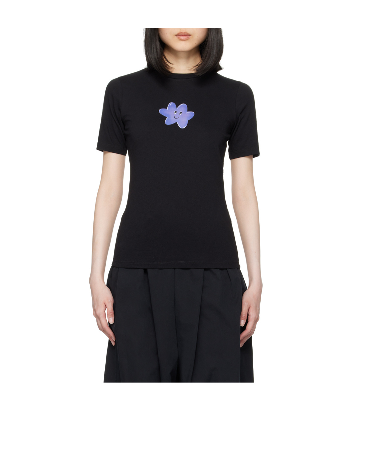 Mm6 Maison Margiela Graphic-print T-shirt In Black