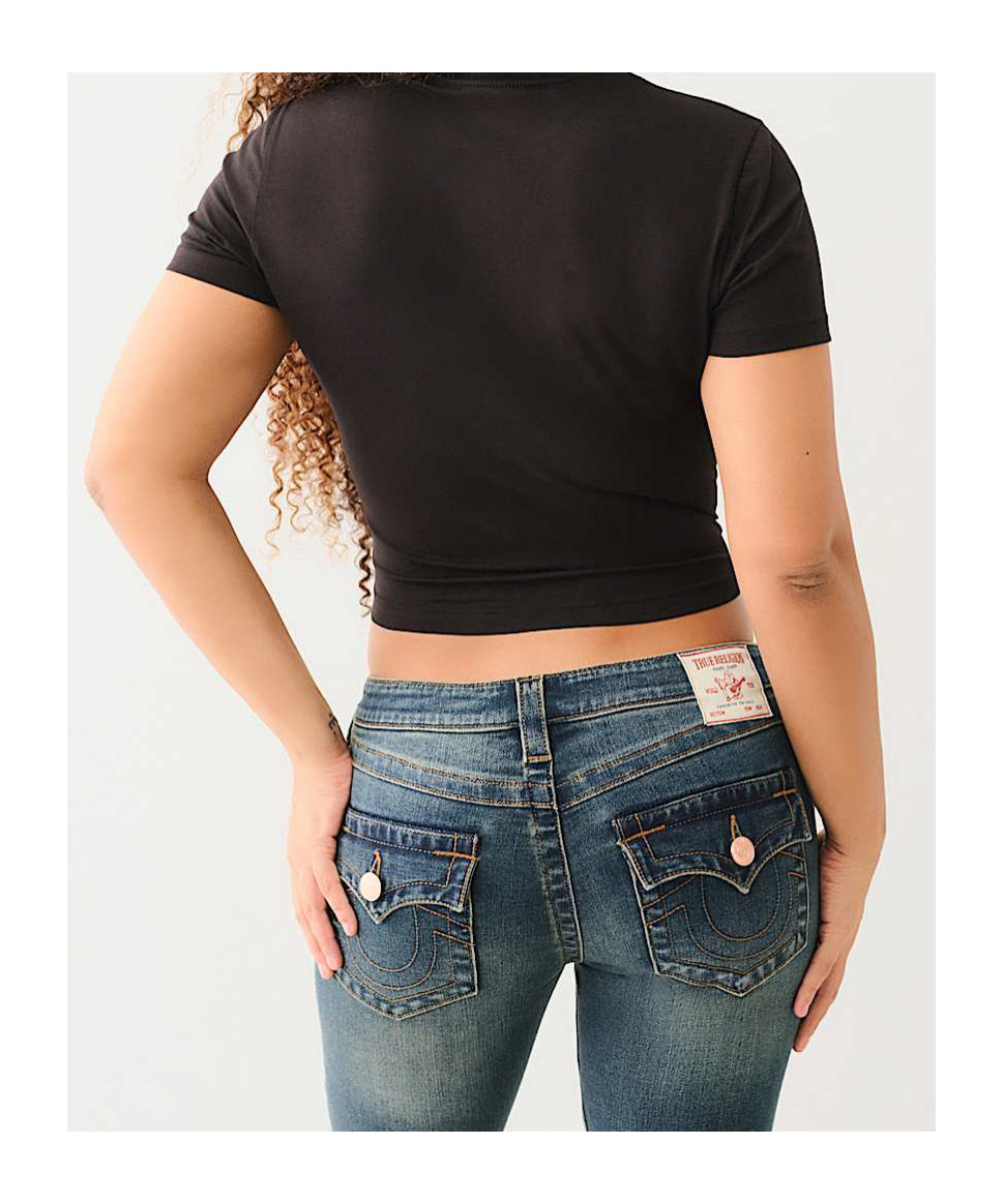 TRUE RELIGION CRYSTAL LOGO SHORT SLEEVE BABY TEE