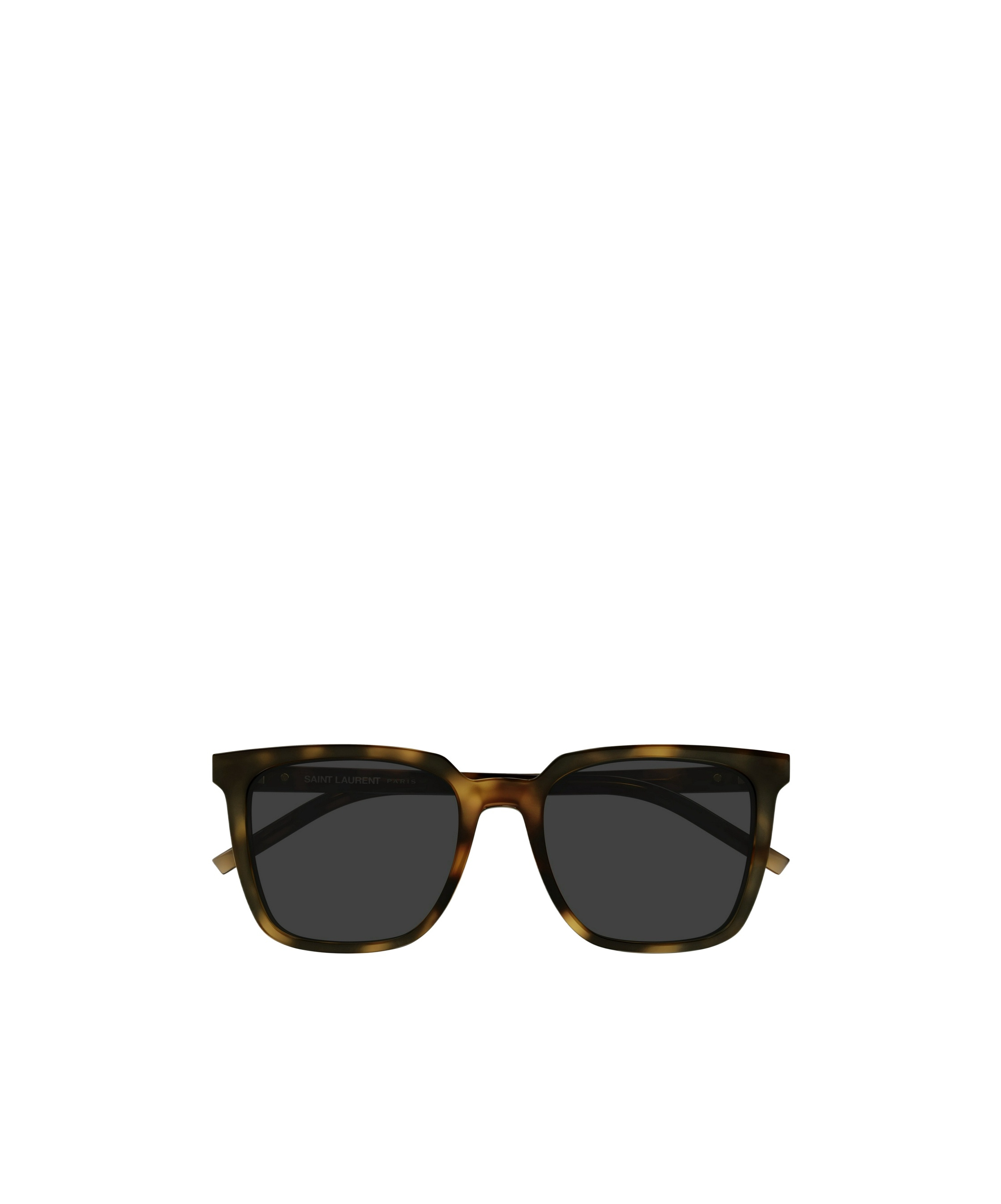 Saint Laurent Logo-plaque Glasses In Black