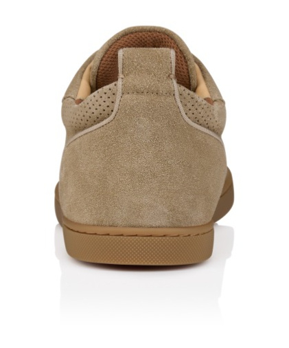Christian Louboutin Rui Perforated Low-top Sneakers Suede Rubber In Brown