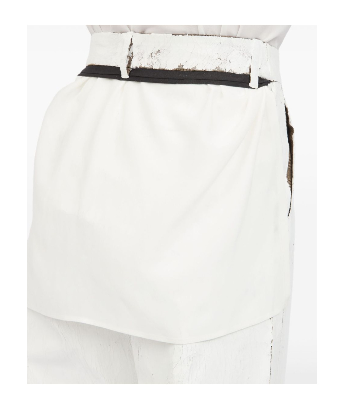 Mm6 Maison Margiela Belt Loop Track Pants In White
