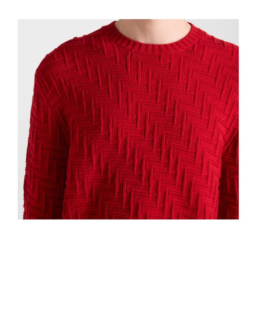Prada Crew-neck Sweater In Red
