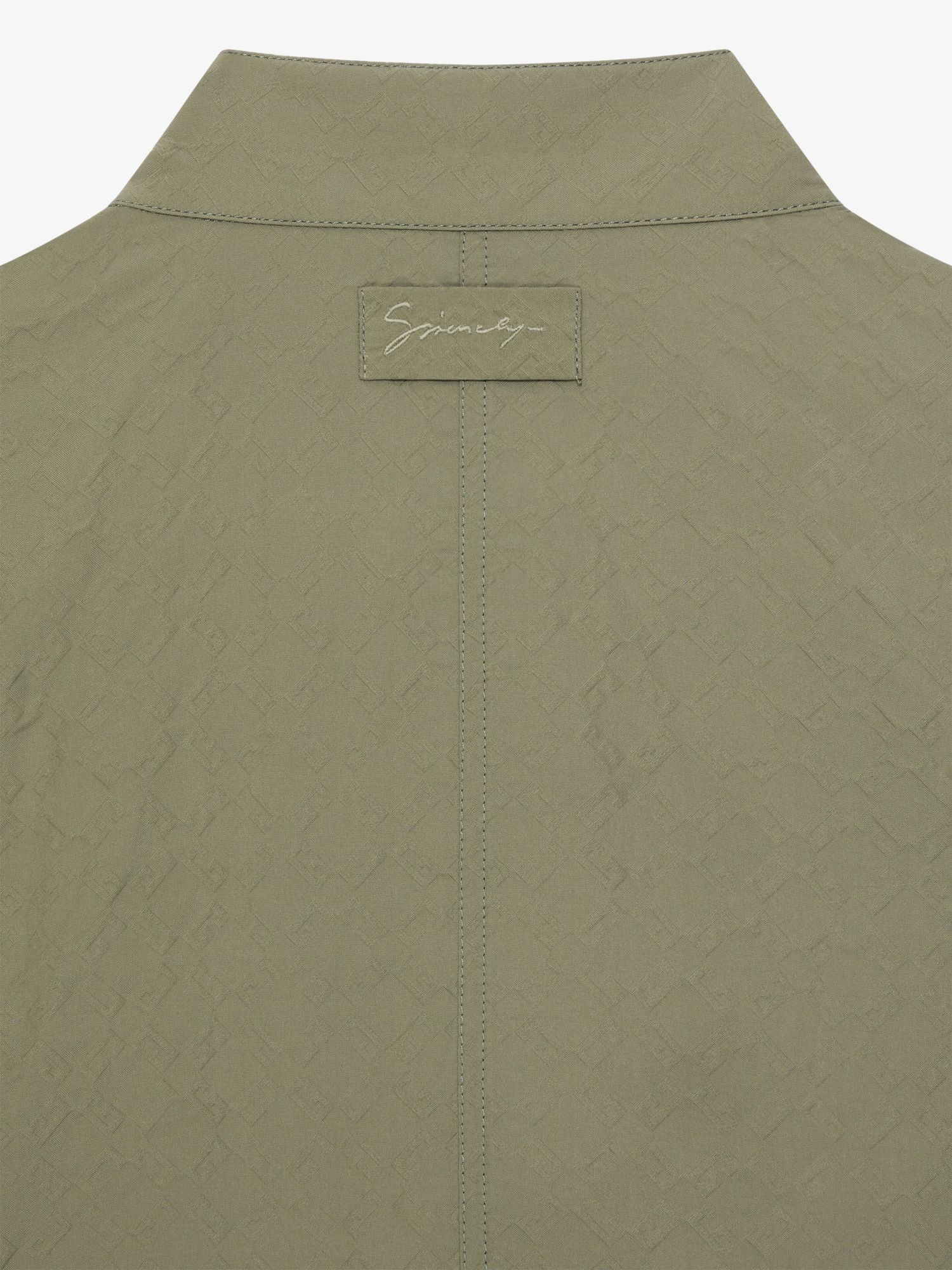 Givenchy Monogram 72-jacquard Coat In Almond Green