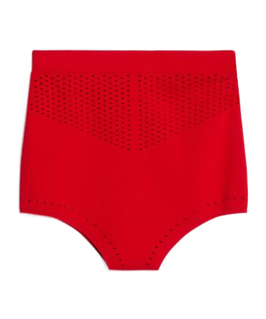 Max Mara Elastic Waist Shorts In Red