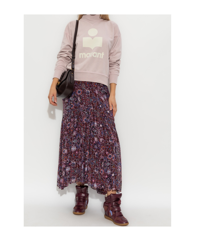 Isabel Marant Étoile Pink Cotton Blend Moby Logo Sweatshirt In Pink