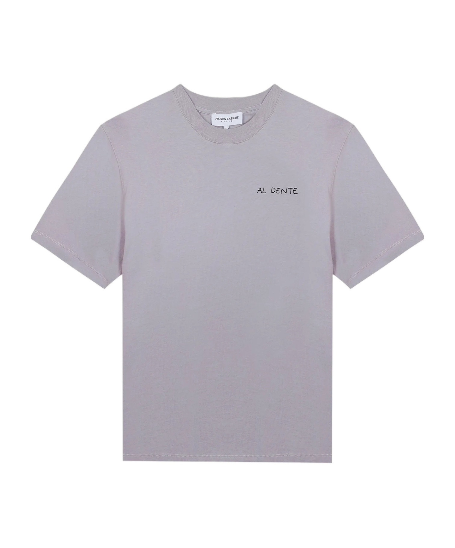 Maison Labiche Lettering Embroidered T-shirt In Gray