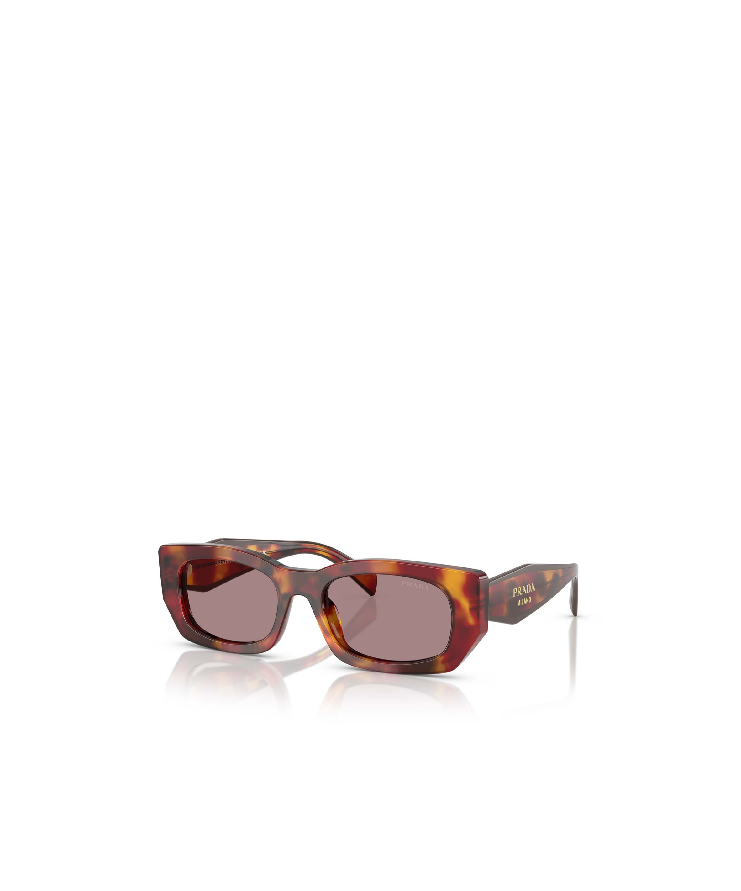 Prada Womens Brown B05s Square-shape Acetate Sunglasses In Nude