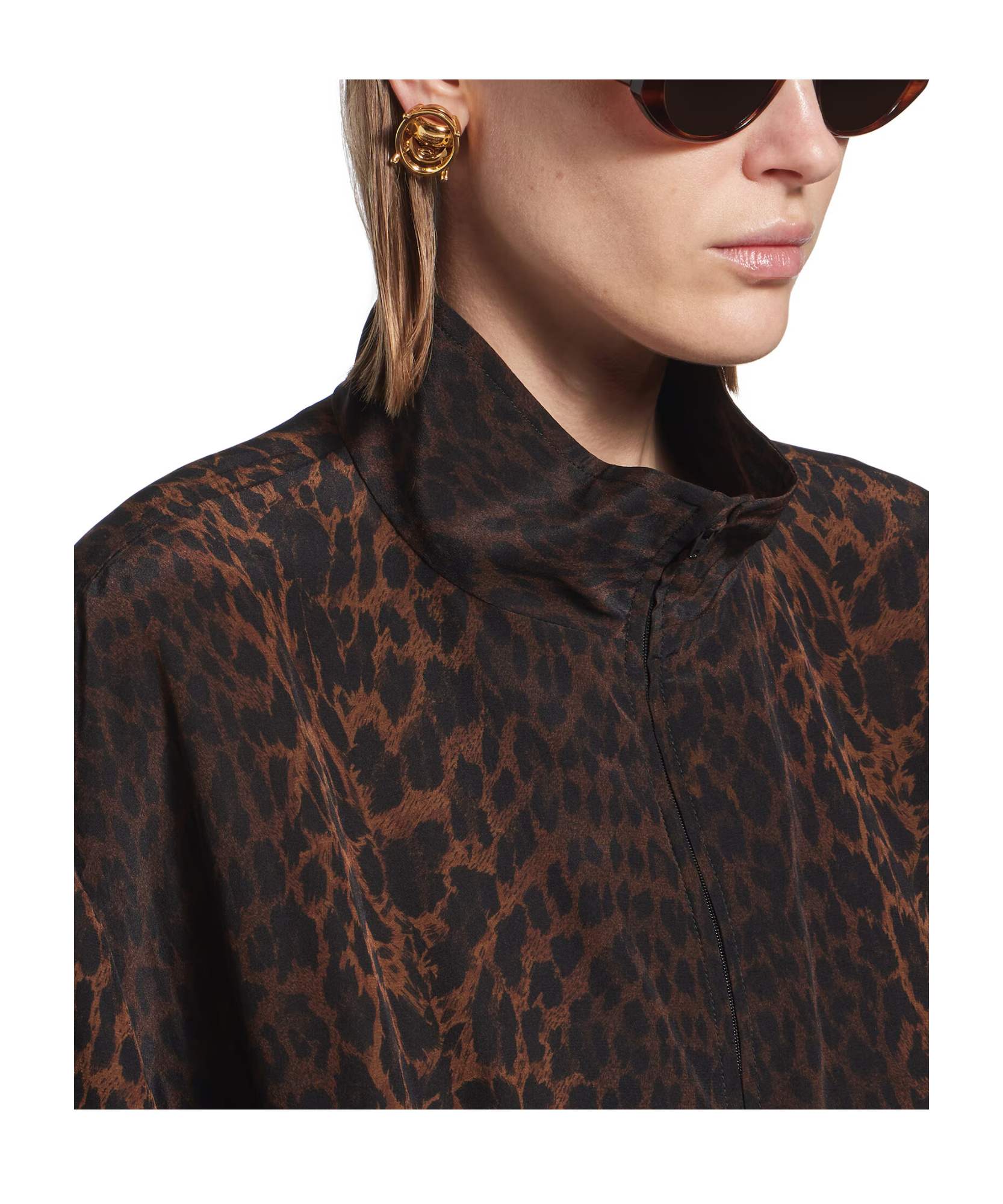 Balenciaga Women's Frame Oval Earrings In Shiny Gold In Gold