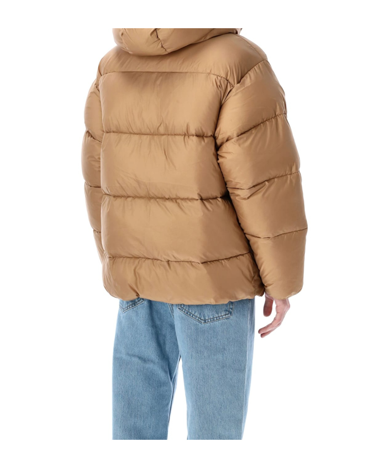 Carhartt Hooded Quilted Jacket Side Pockets In Brown