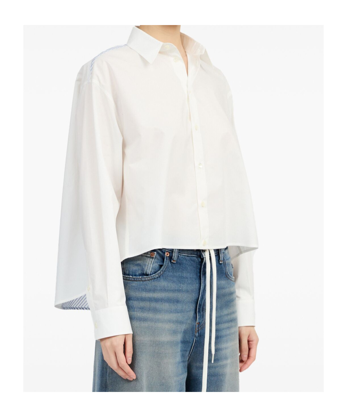 Mm6 Maison Margiela Long-sleeved Shirt In White