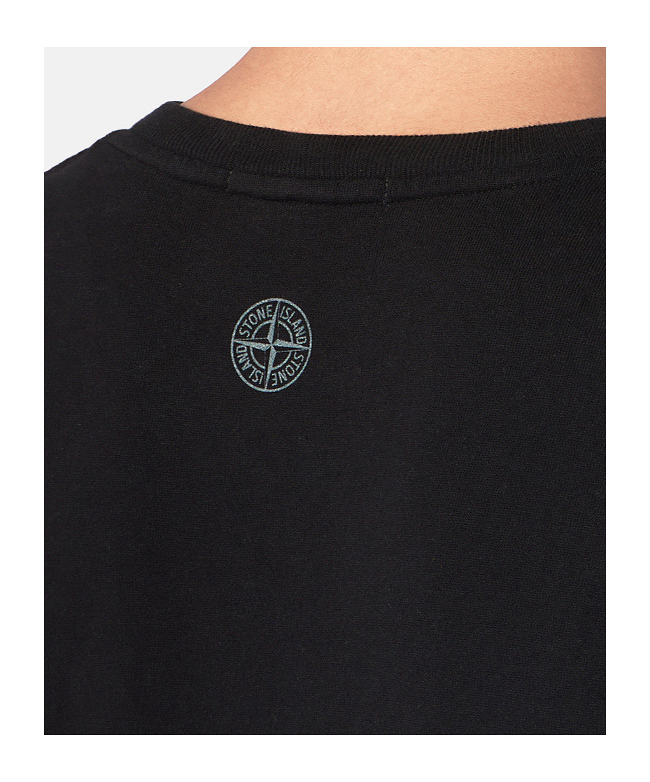 Stone Island Knitted T-shirt In Black