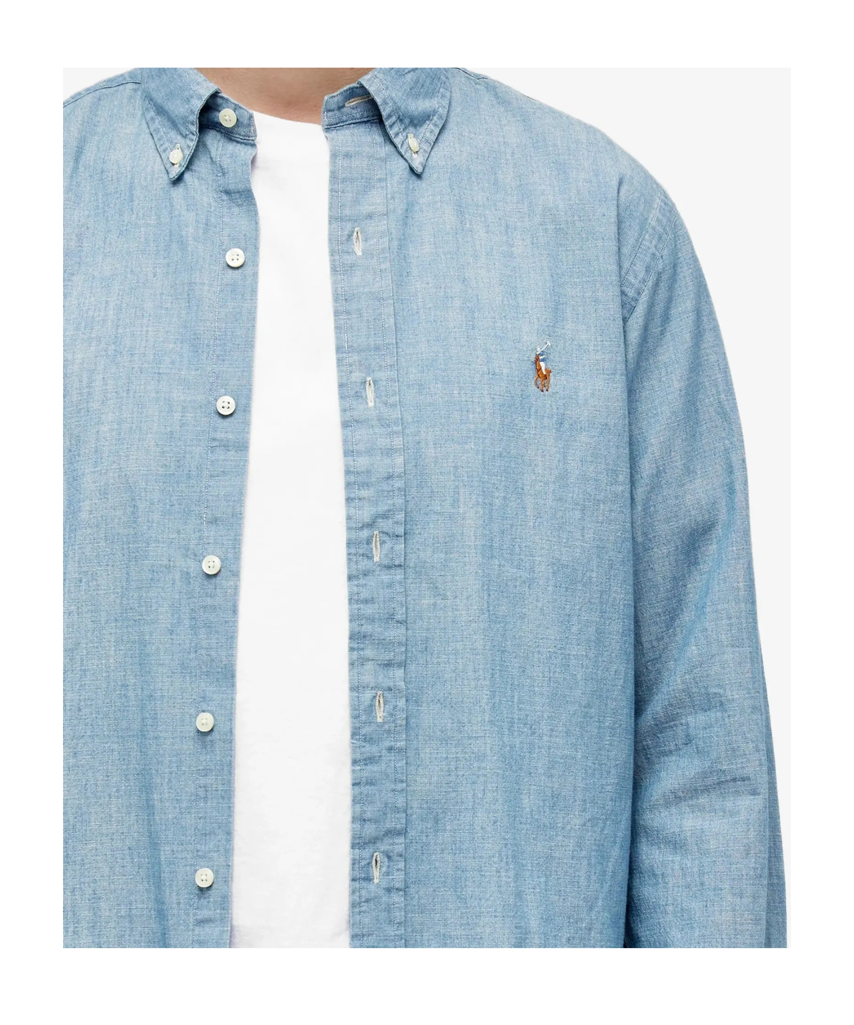 Polo Ralph Lauren Men Light Blue Logo Embroidered Shirt, Xl Luxury Shirts For Men Darveys