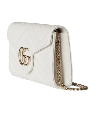 Gucci Gg Marmont Wallet On Chain In White