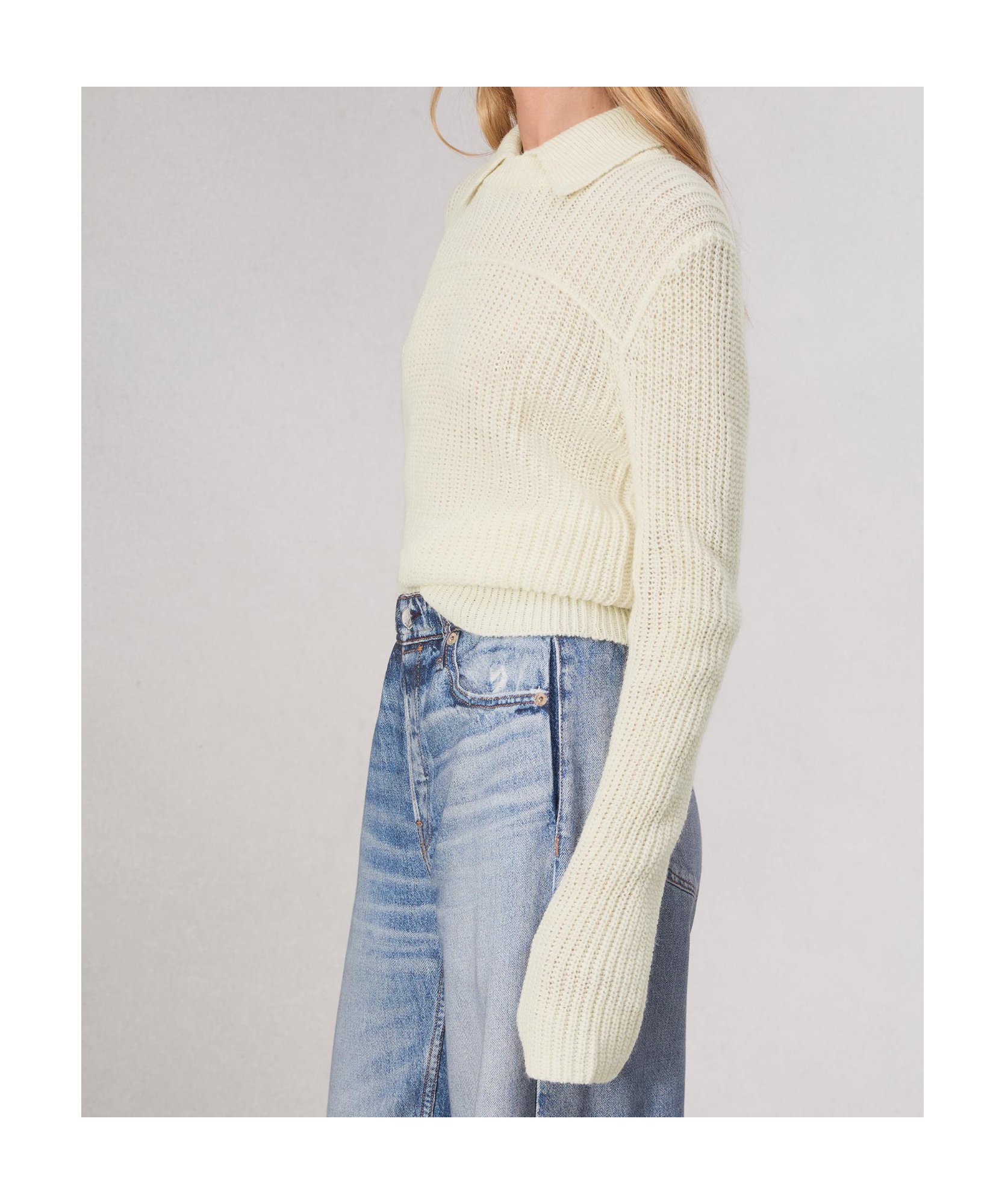Rag & Bone Long-sleeved Sweater In Ivory