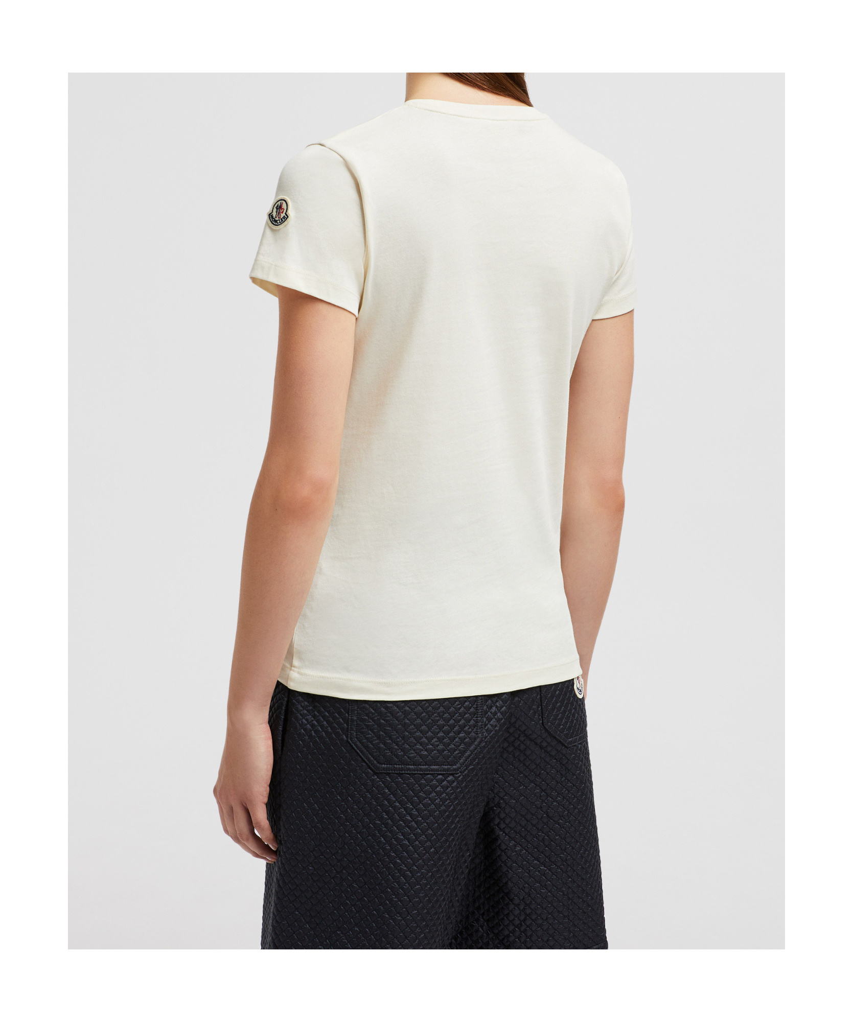 Moncler Short-sleeved Cotton T-shirt In White