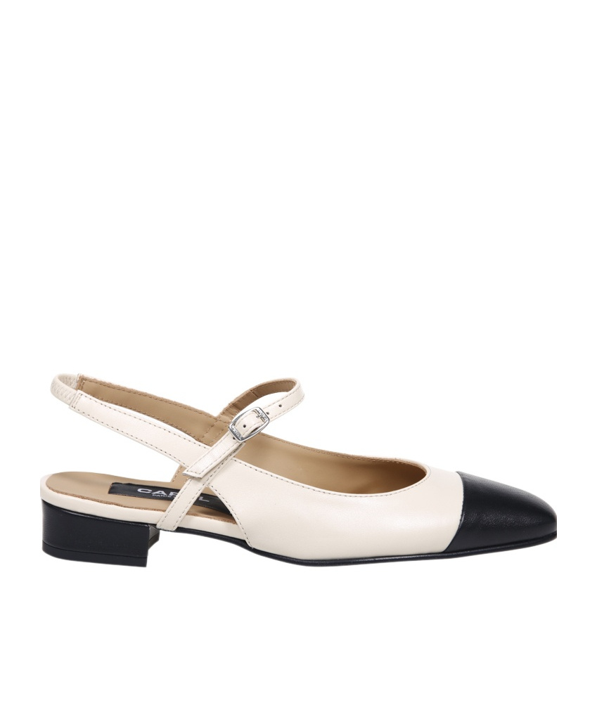 Carel Paris Leather Oceano Slingback Sandals 20 In White