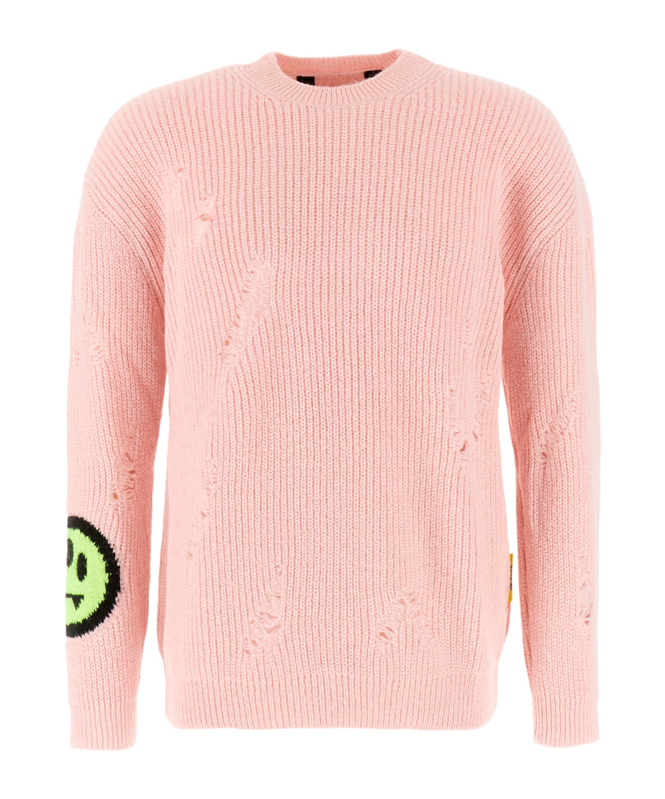 Barrow Acrylic Blend Distressed Graphic Patch Sweater
